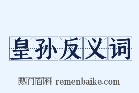 皇孙反义词是什么意思的图片